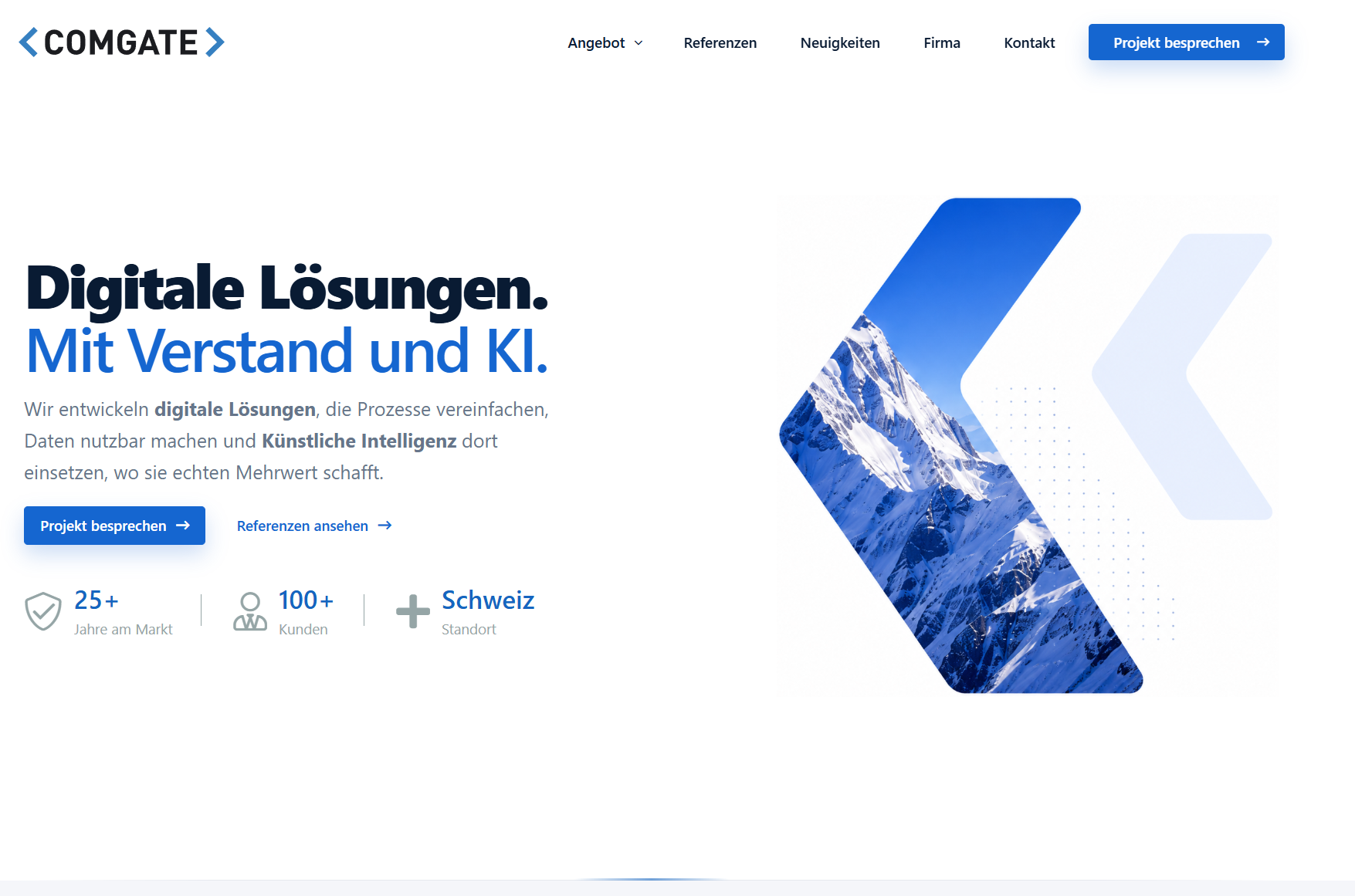 Neue Comgate Firmenwebseite mit überarbeitetem Auftritt und klarer Struktur