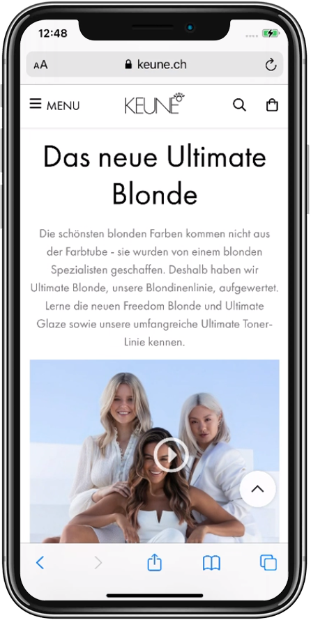 Mobiler Checkout Keune Platzhalter